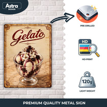 Blechschild 20x30cm – Gelato Amarena Eisbecher – Produktansicht 3
