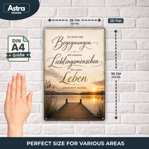 Blechschild 20x30cm – Lieblingsmenschen machen das Leben – Produktansicht 2
