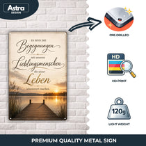 Blechschild 20x30cm – Lieblingsmenschen machen das Leben – Produktansicht 3