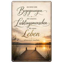 Blechschild 20x30cm – Lieblingsmenschen machen das Leben – Produktansicht 1