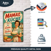 Blechschild 20x30cm – Mamas Küche Küchenschild – Produktansicht 3
