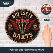 Blechschild Rund 30cm – Darts Club Retro Dartscheibe Steeldart Bar Deko – Produktansicht 3