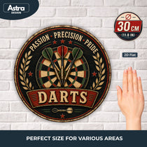 Blechschild Rund 30cm – Dartscheibe Darts Retro Sport Deko für Dartfans – Produktansicht 2