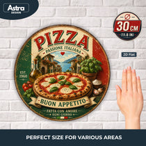 Blechschild Rund 30cm – Pizza Buon Appetito Italien Küche Retro Deko – Produktansicht 2