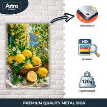 Blechschild 20x30cm – Amalfi Zitronen Italien Mediterrane Sommer Deko – Produktansicht 3