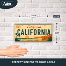 Blechschild 15x30cm – California The Golden State Retro USA Nummernschild – Produktansicht 2