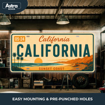 Blechschild 15x30cm – California The Golden State Retro USA Nummernschild – Produktansicht 3