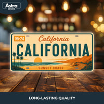 Blechschild 15x30cm – California The Golden State Retro USA Nummernschild – Produktansicht 4