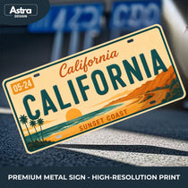 Blechschild 15x30cm – California The Golden State Retro USA Nummernschild – Produktansicht 5